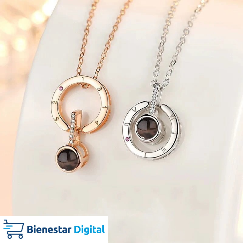 Collar con joyero de rosa eterna